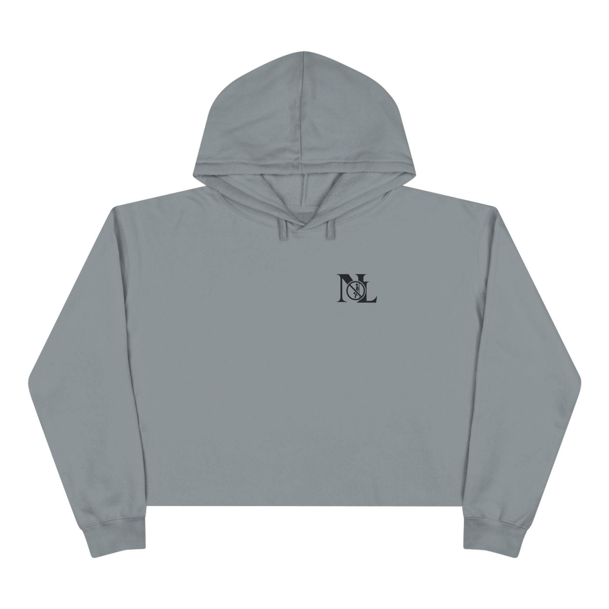 NL Minimal Monogram Logo Cropped Hoodie