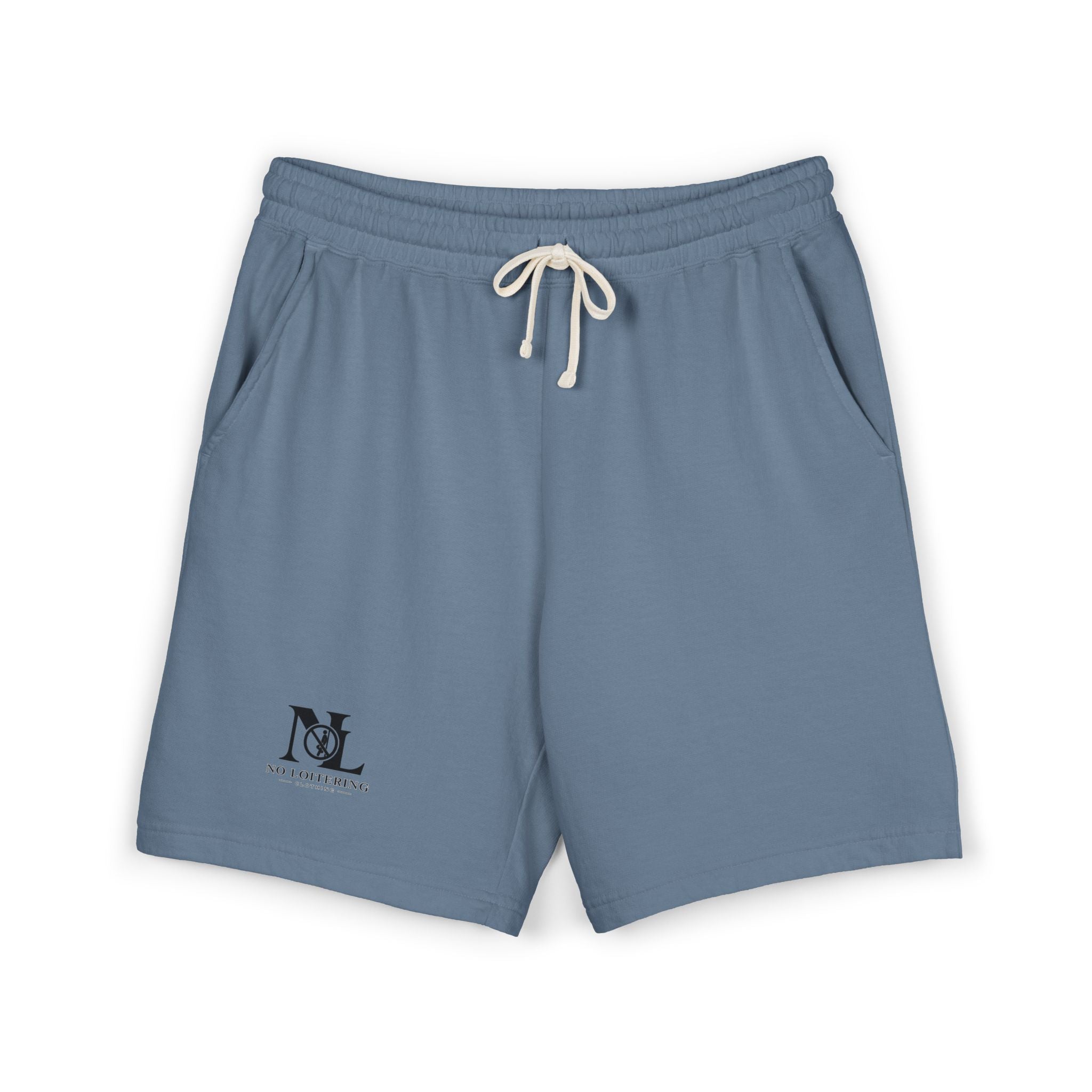 Fleece Sweat Shorts - Minimal 'No Loitering' Logo Athletic Lounge Shorts
