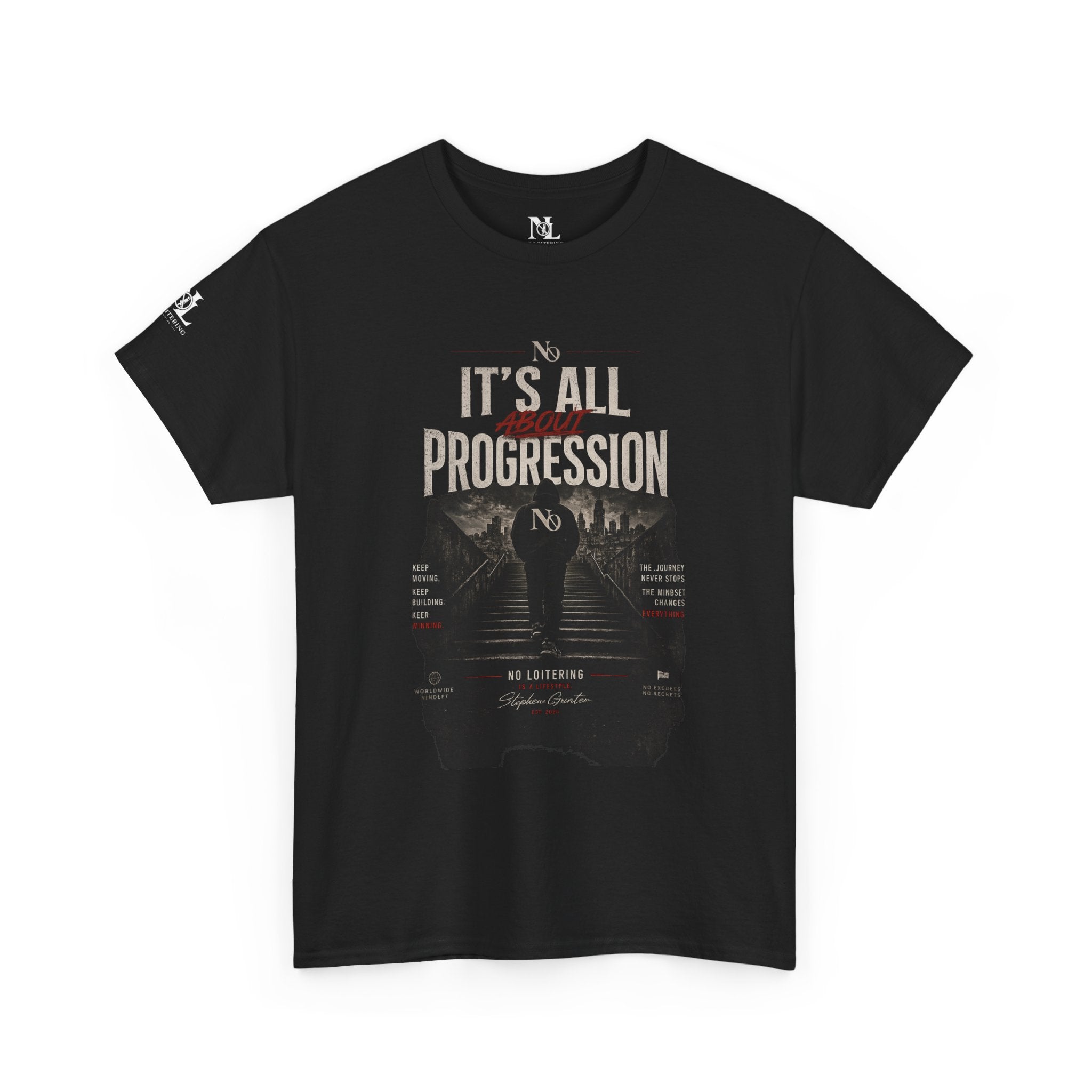 Motivational Tee — "It's All Progression" Graphic Shirt