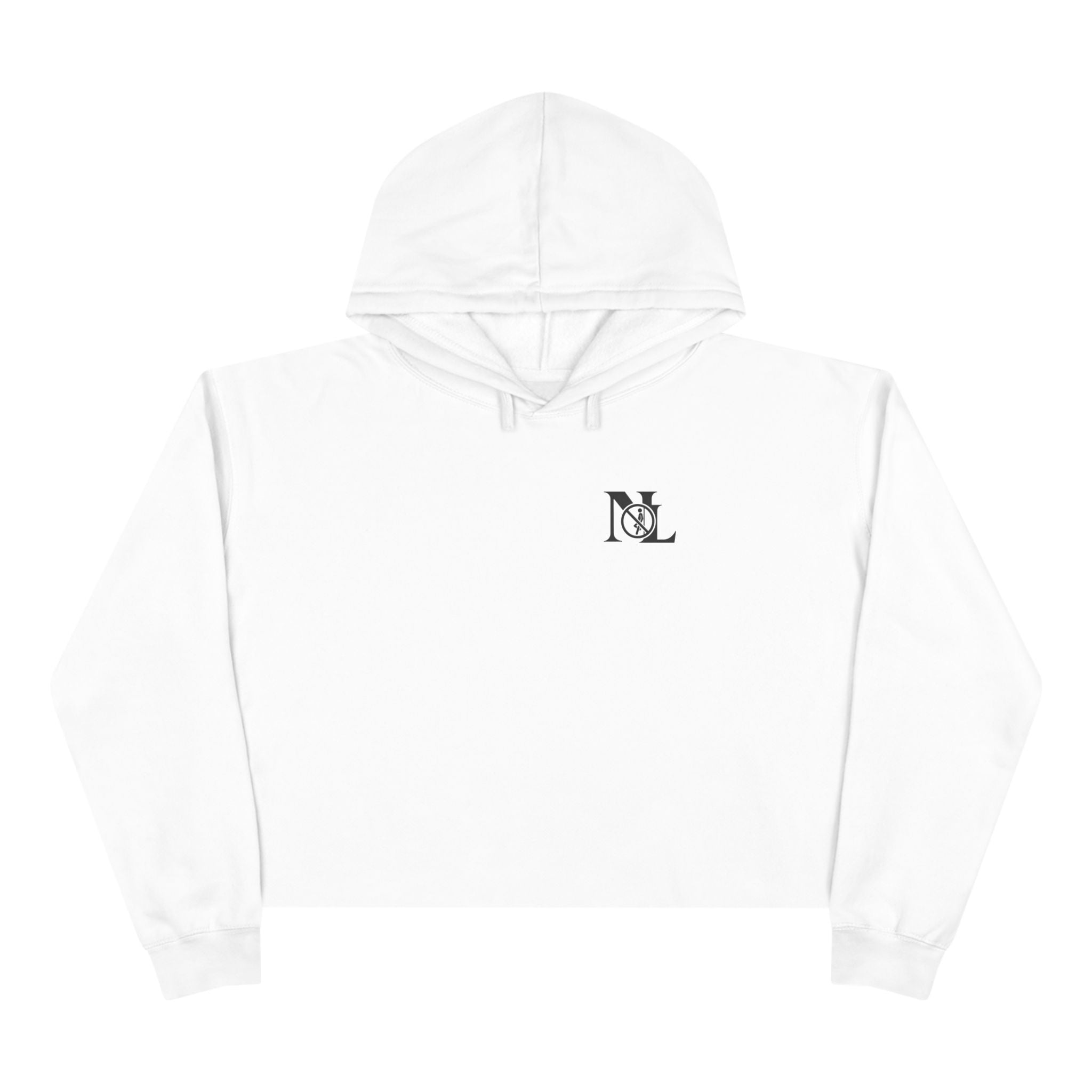 NL Minimal Monogram Logo Cropped Hoodie