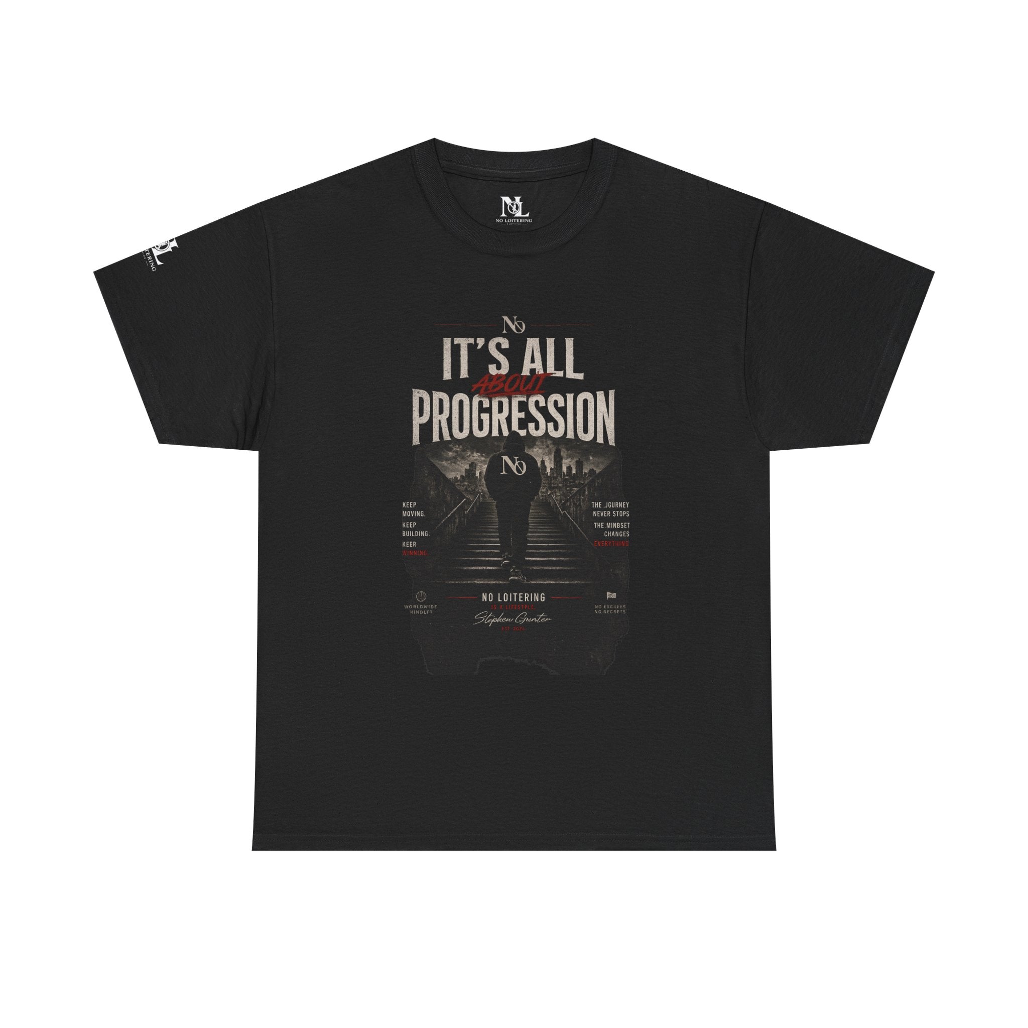 Motivational Tee — "It's All Progression" Graphic Shirt