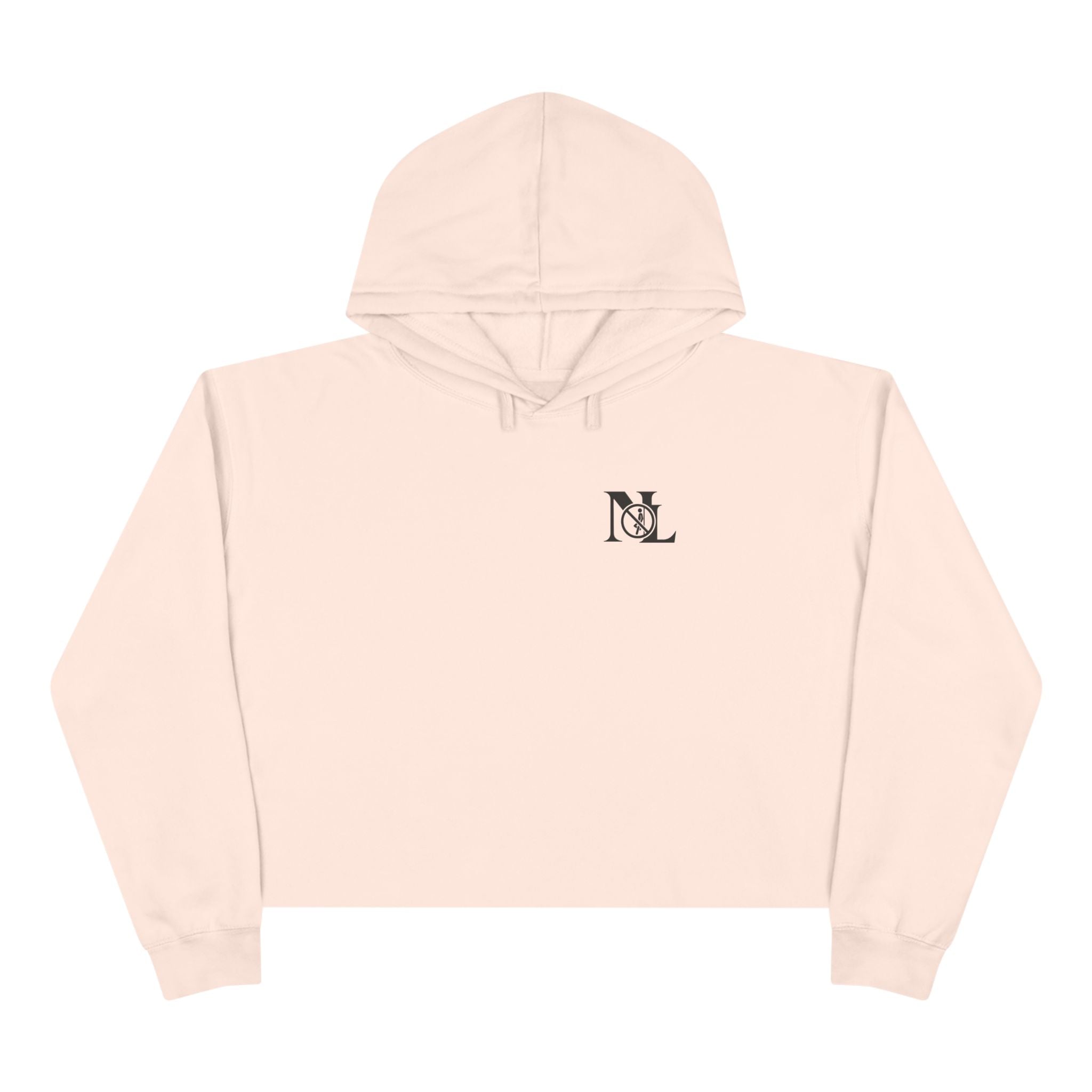 NL Minimal Monogram Logo Cropped Hoodie