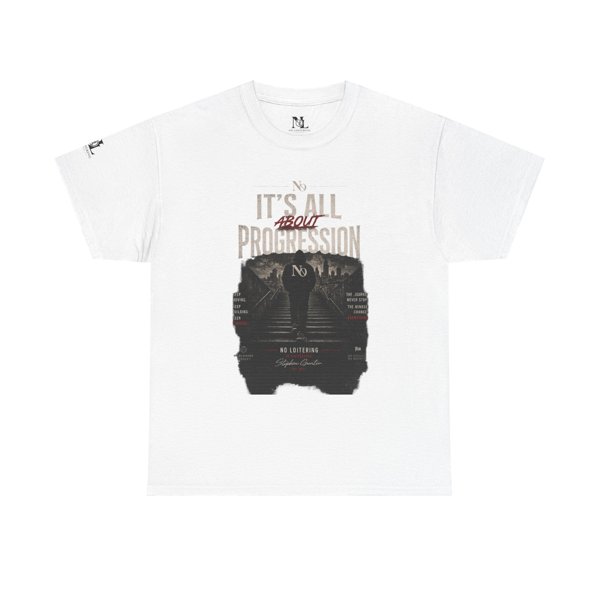 Motivational 'It's All Progression' Graphic Tee