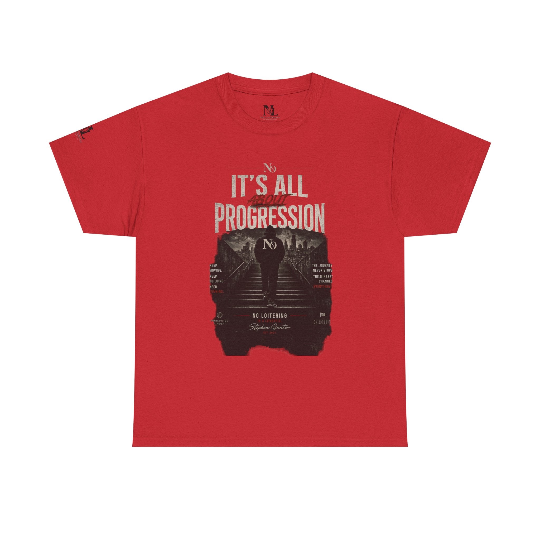 Motivational 'It's All Progression' Graphic Tee