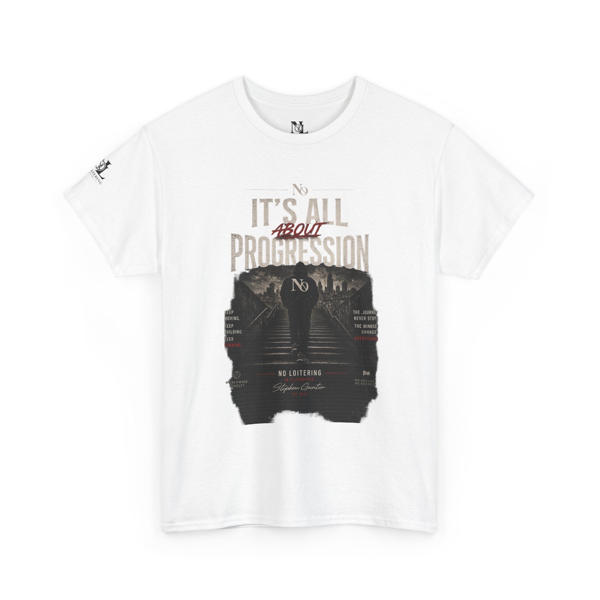 Motivational 'It's All Progression' Graphic Tee